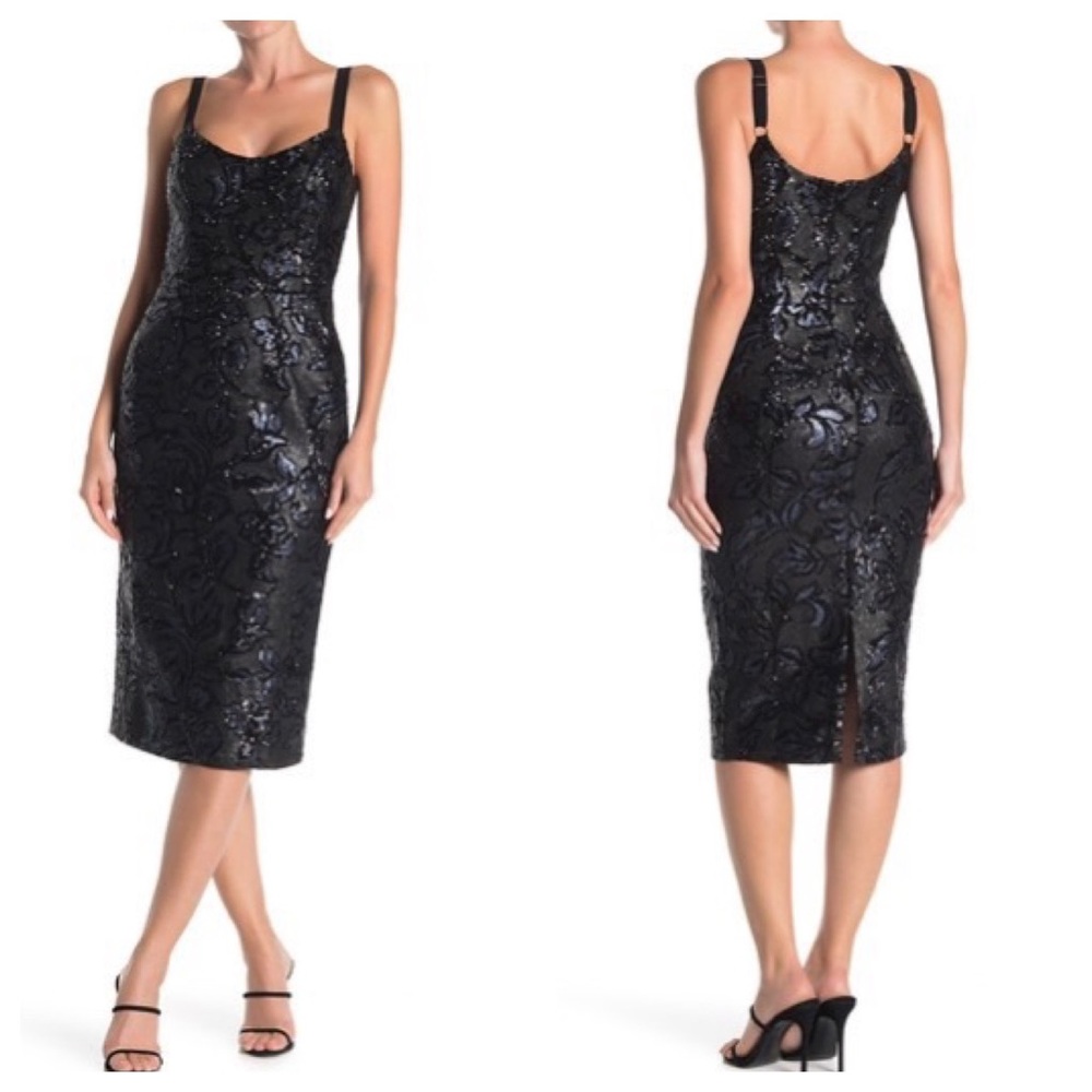 Dress the Population Beverly Sequin Midi Dress